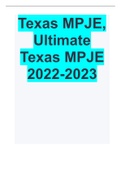 Texas MPJE, Ultimate Texas MPJE 2022-2023