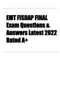 EMT FISDAP FINAL Exam Questions & Answers Latest 2022 Rated A+