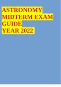 ASTRONOMY MIDTERM EXAM GUIDE YEAR 2022