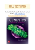 Genetics Analysis And Principles 6th Edition Brooker Test Bank