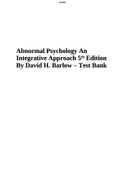 Abnormal Psychology An Integrative Approach 5th Edition By David H. Barlow – Test Bank