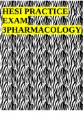 HESI PRACTICE EXAM 3PHARMACOLOGY