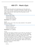 NURSING MSN 571 MIDTERMs, NURSING MSN 571 Quizzes & NURSING MSN 571 FINAL EXAMs With COMPLETE SOLUTIONS 2022 UPDATE RATED A