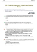 CLL 001 Test 1 Life Cycle Management & Sustainment Metrics Exam (answered)