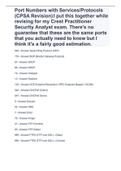 Port Numbers with Services/Protocols (CPSA Revision) I put this together while revising for my Crest Practitioner Security Analyst exam. There's no guarantee that these are the same ports that you actually need to know but I think it's a fairly good