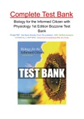 Biology for the Informed Citizen with Physiology 1st Edition Bozzone Test Bank