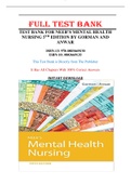 Test Bank for Neeb's Mental Health Nursing 5th Edition Gorman, Anwar