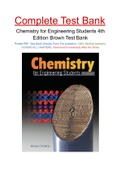 Chemistry for Engineering Students 4th Edition Brown Test Bank