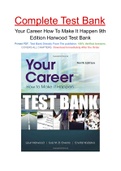 Your Career How To Make It Happen 9th Edition Harwood Test Bank