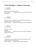 CJUS 610 Quiz 1-(Set-2) Leadership, Ethics and Policing, Liberty University