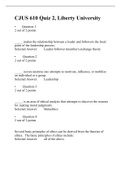 CJUS 610 Quiz 2-(Set-2) Leadership, Ethics and Policing, Liberty University