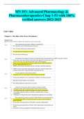 MN 553: Advanced Pharmacology & Pharmacotherapeutics-Chap 1-52-with 100% verified answers-2022-2023