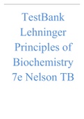  TestBank Lehninger Principles of Biochemistry 7e Nelson TB