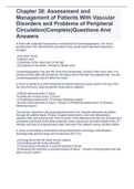 Chapter 30: Assessment and Management of Patients With Vascular Disorders and Problems of Peripheral Circulation(Complete)Questions And Answers