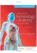 Medical Terminology and Anatomy for Coding 4th Edition Shiland Test Bank