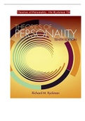 Theories of Personality, 10e Ryckman TB TestBank