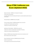 Edsyn PTBC California Law Exam (Updated 2022)