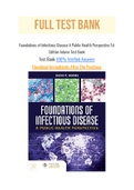 Foundations of Infectious Disease A Public Health Perspective 1st Edition Adams Test Bank