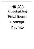 NR 283 Pathophysiology Final Exam Concept Review