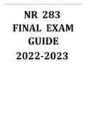 NR 283 FINAL EXAM GUIDE 2022/2023