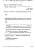 CLL 001 Test 1 Life Cycle Management & Sustainment Metrics Exam (answered)