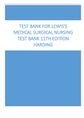 Test Bank for Lewis's Medical Surgical Nursing Test Bank 11th Edition Harding