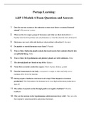 Portage Learning, A&P 1 Module 6 Exam Questions and Answers 2022