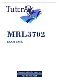 MRL3702 EXAM PACK 2022