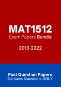 MAT1512 EXAM PACK 2022