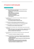 ATI Capstone A and B study guide