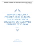 WOMENS HEALTH A PRIMARY CARE CLINICAL GUIDE 5TH EDITION YOUNGKIN SCHADEWALD PRITHAM TEST BANK