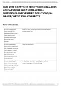 NUR 2989 CAPSTONE PROCTORED 2024-2025 ATI CAPSTONE QUIZ WITH ACTUAL QUESTIONS AND VERIFIED SOLUTIONS/A+ GRADE/ GET IT 100% CORRECT!!