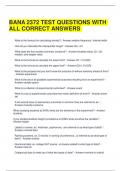 BANA 2372 TEST QUESTIONS WITH ALL CORRECT ANSWERS 