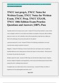 TNCC test prepA, TNCC Notes for Written Exam, TNCC Notes for Written Exam, TNCC Prep, TNCC EXAM, TNCC 10th Edition Exam Practice Questions and Answers |100% Pass