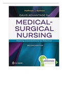 Davis Advantage for MedicalSurgical Nursing: Making Connections to Practice 2 ndedition Hoffman Sullivan Test Bank All Chapters Complete Answers Keys at the end of every  Chapter A+ Rated