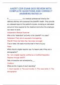 AAERT CDR EXAM 2025 REVIEW WITH  COMPLETE QUESTIONS AND CORRECT  ANSWERS RATED A+