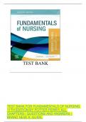 TEST BANK FOR FUNDAMENTALS OF NURSING 11TH EDITION BY POTTER PERRY| ALL CHAPTERS | QUESTIONS AND ANSWERS | BRAND NEW| A, GUIDE.