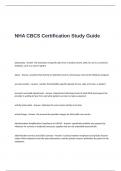 NHA CBCS Certification Test Study Guide Questions and Answers