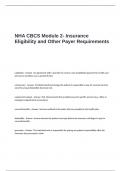 NHA CBCS Module 2 Test Questions and Answers- Insurance Eligibility and Other Payer Requirements