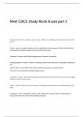 NHA CBCS Study Mock Exam part 3 with Questions and Answers