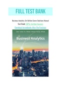 Business Analytics 3rd Edition Camm Solutions Manual