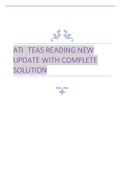 ATI TEAS READING NEW UPDATE WITH COMPLETE SOLUTION