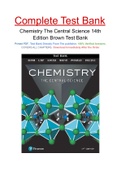 Chemistry The Central Science 14th Edition Brown Test Bank