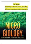 TEST BANK for Microbiology: An Evolving Science 5th Edition by Slonczewski & Foster. All 28 Chapters Complete, Verified Edition: ISBN 9780393419962