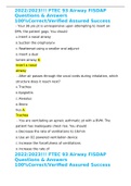 2022/2023!!! FTEC 93 Airway FISDAP Questions & Answers 100%Correct/Verified Assured Success 