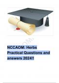 NCCAOM: Herbs Practical Questions and answers 2024!!