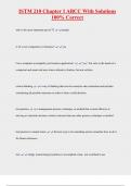 ISTM 210 Chapter 1 ABCC With Solutions  100% Correct