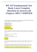 RN ATI Fundamentals Test Bank, Latest Complete Questions & answers;All Chapters 100% VERIFIED 