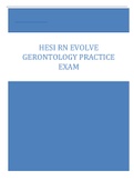 HESI RN EVOLVE  GERONTOLOGY PRACTICE EXAM