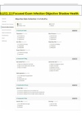 Exam (elaborations) NURS 201Focused Exam Infection Objective Shadow Health.